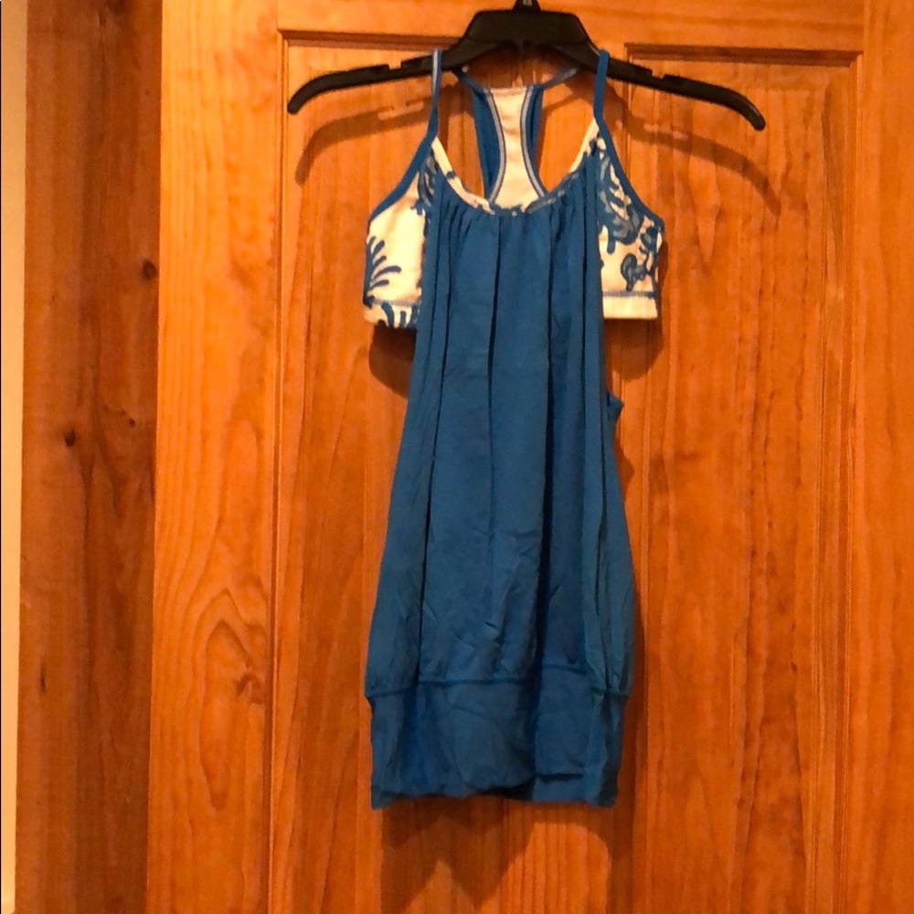 Blue Lulu Lemon Tank size 4